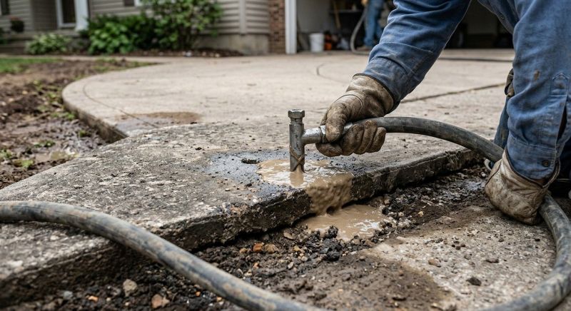 Sunken Slab Repair in West Des Moines, IA